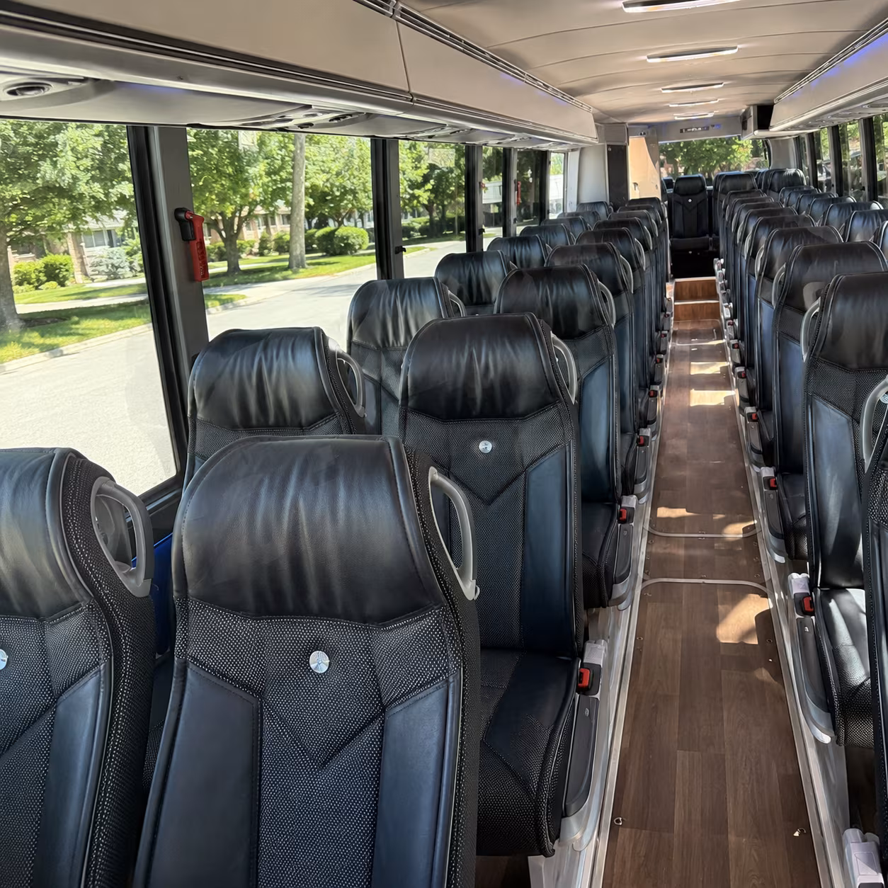 westland 40 passenger charter bus inside