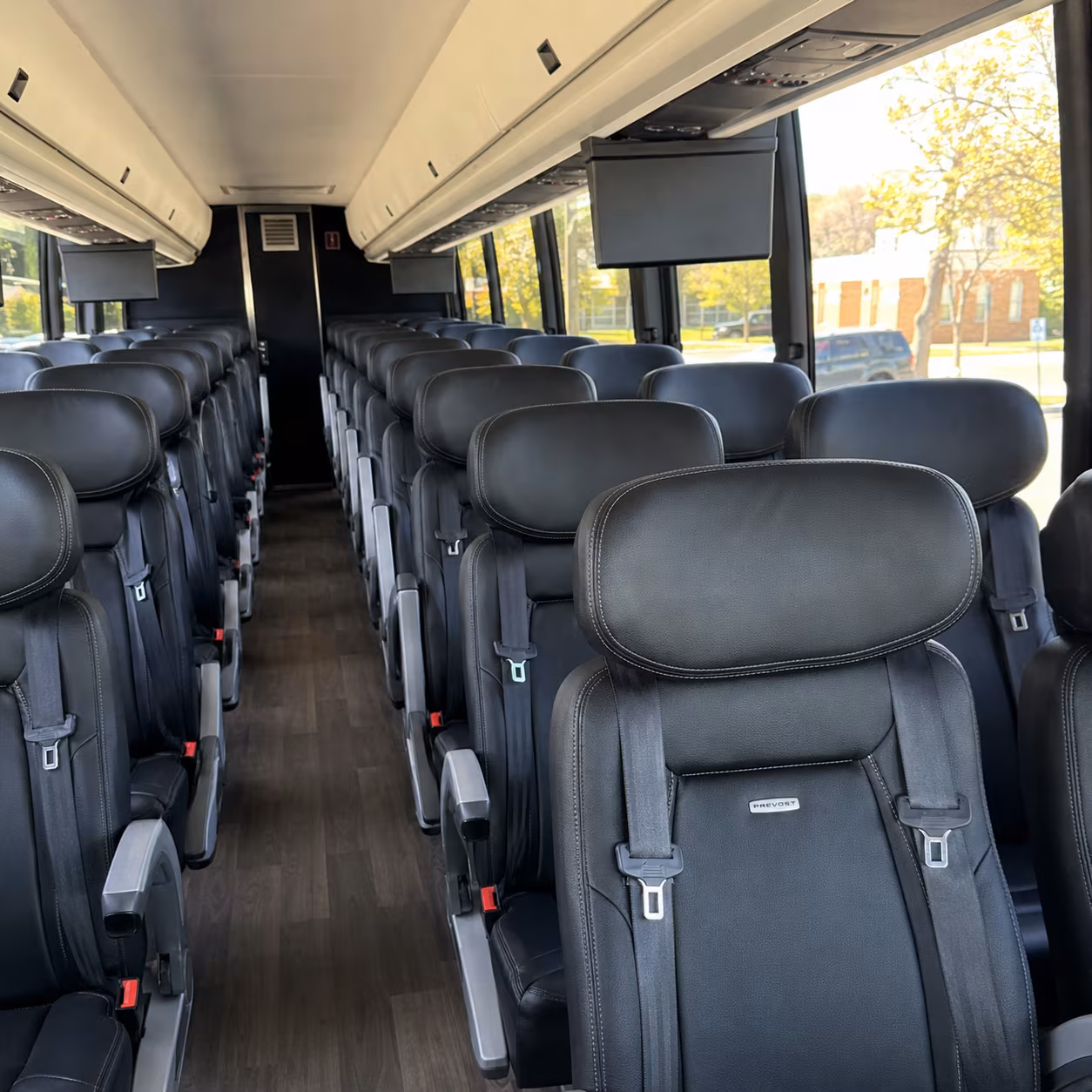 westland 45 passenger charter bus inside